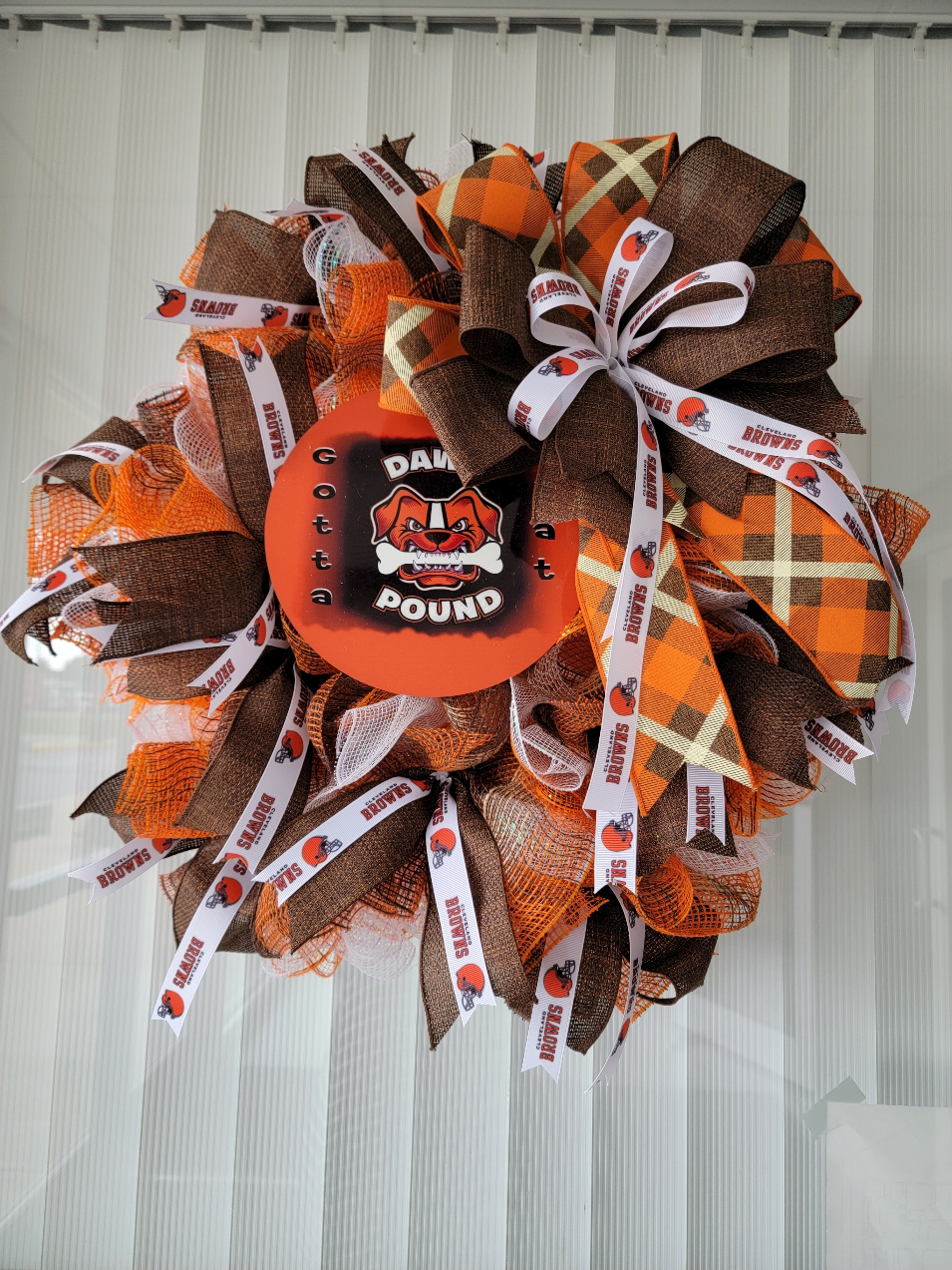 cleveland browns wreath